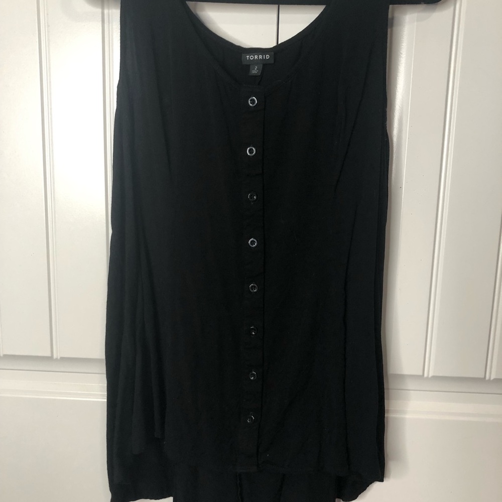 Torrid Black Challis Fit & Flare tank